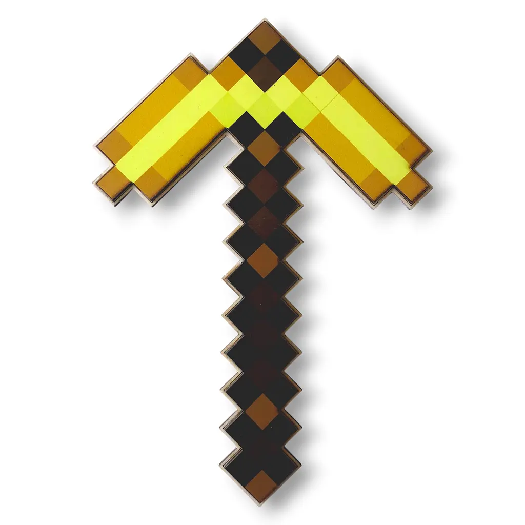 Набір іграшок Minecraft Золотий з фанери 2 шт. (кирка, лопата) (NF14) - фото 3