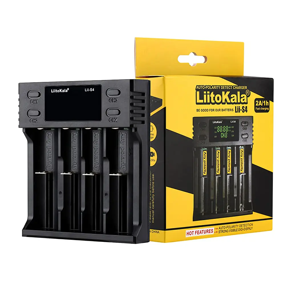 Розумна зарядка для чотирьох акумуляторів АА та ААА 18650 LiitoKala Lii-S4 - фото 8