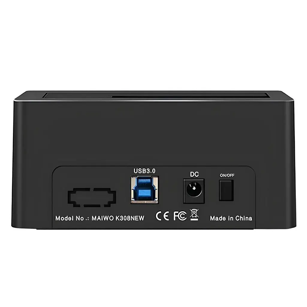 Зовнішня кишеня Maiwo для HDD 2,5"/3,5" SATA через USB3.0 безвинтов. крепление пластик черн. (K308P) - фото 4