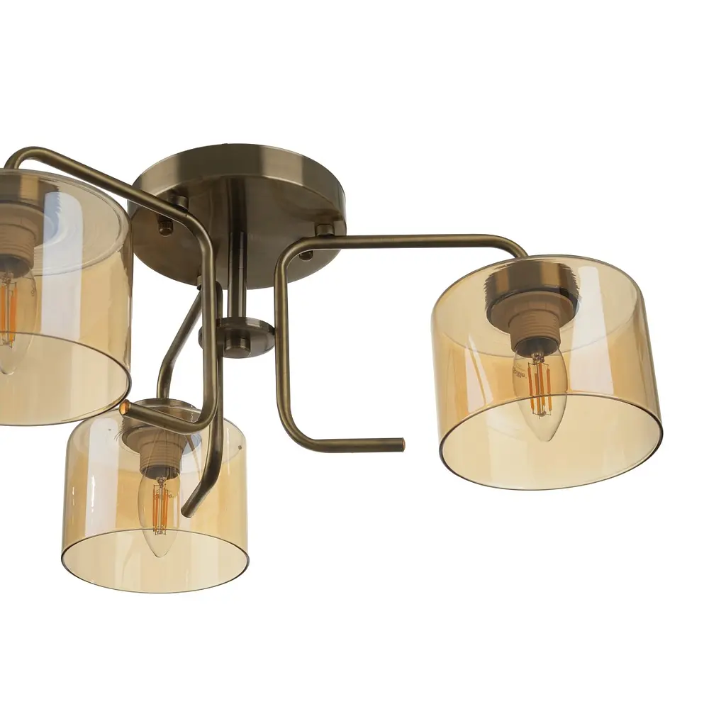 Люстра потолочная Brille в зал E27 60W G (LK-666C/3) - фото 4