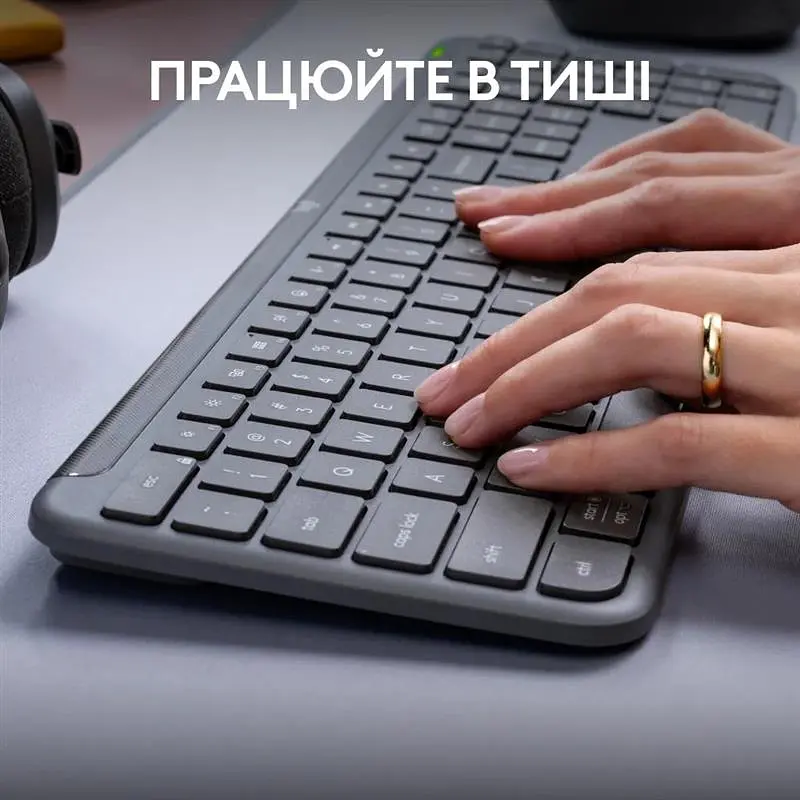 Клавиатура беспроводная Logitech Signature Slim K950 US Graphite USB (920-012465) - фото 6