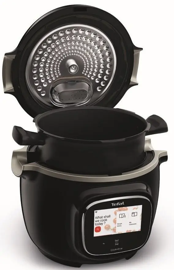 Мультиварка-скороварка Cook4me Touch, 1600Вт, чаша-6л, сенсорне керув., 13 програм, метал/плас Tefal kuh0015006 - фото 5