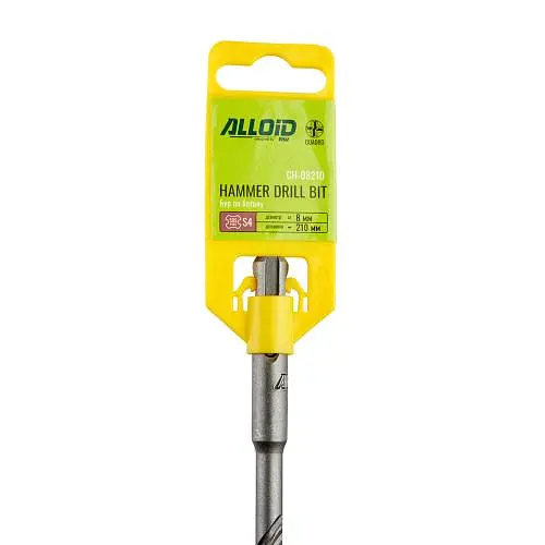 Бур по бетону Alloid SDS-plus S4 QUADRO 8x210 мм (CH-08210) - фото 3