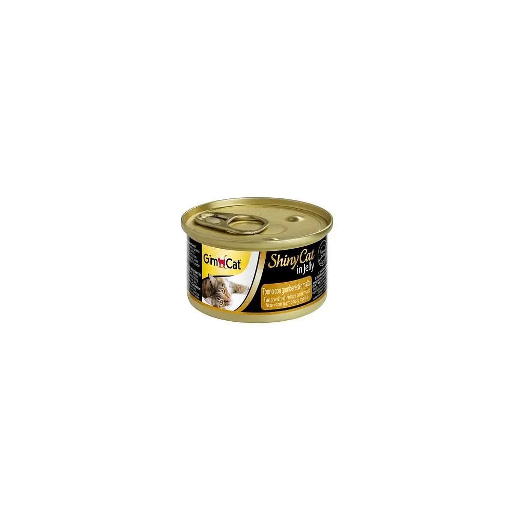 Вологий корм для кішок GimCat Shiny Cat 70 г (тунець та креветки) - фото 2