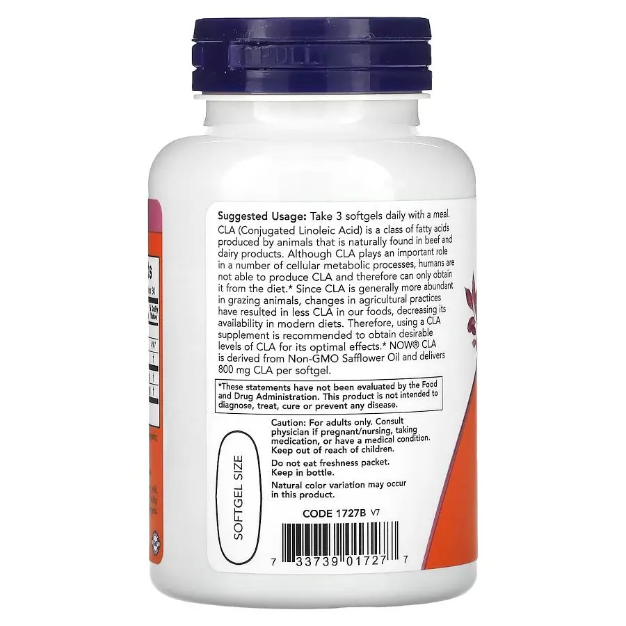 Жиросжигатель NOW CLA 800 mg, 90 капсул - фото 3