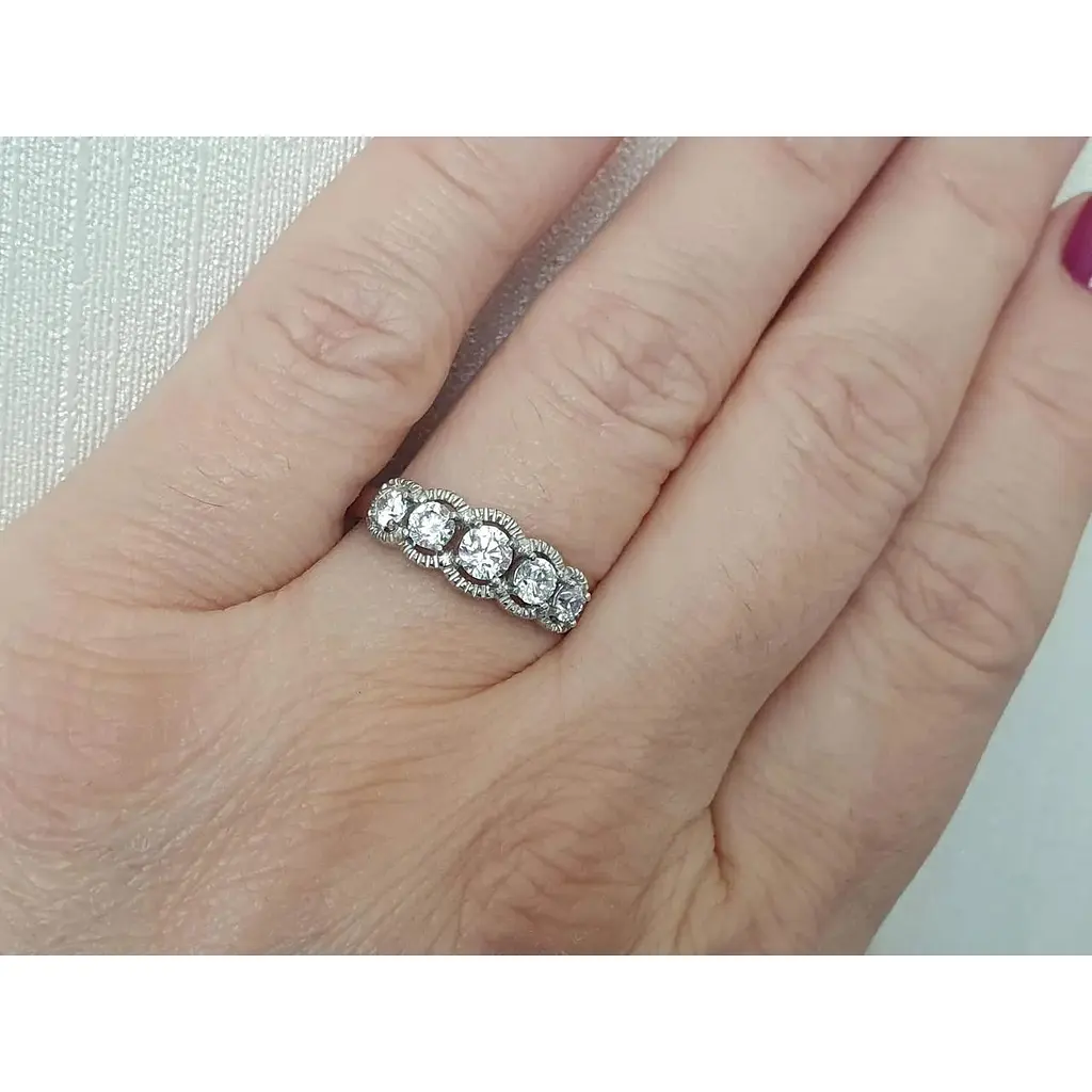 Срібне кільце Лазурит з фіанітами. 15100р 18,5 - фото 4