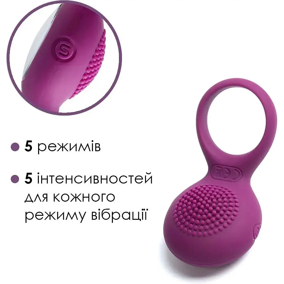 Эрекционное кольцо с вибрацией Svakom Tyler Violet - фото 3