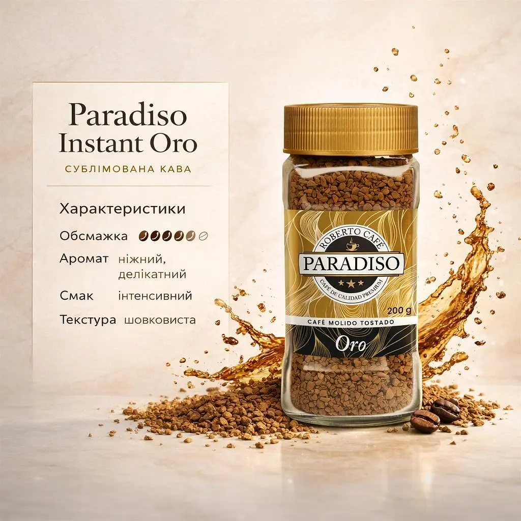 Кава розчинна сублімована Paradiso Oro 200 г - фото 3