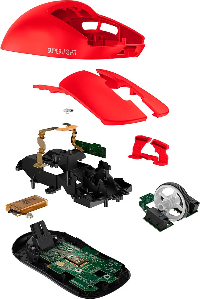Мышь Logitech G PRO X Superlight Wireless Red [910-006784] [76491] - фото 7