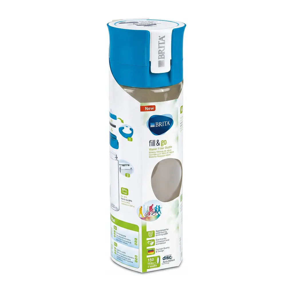 Фільтр-пляшка Brita Vital 600 мл блакитна (1020103)