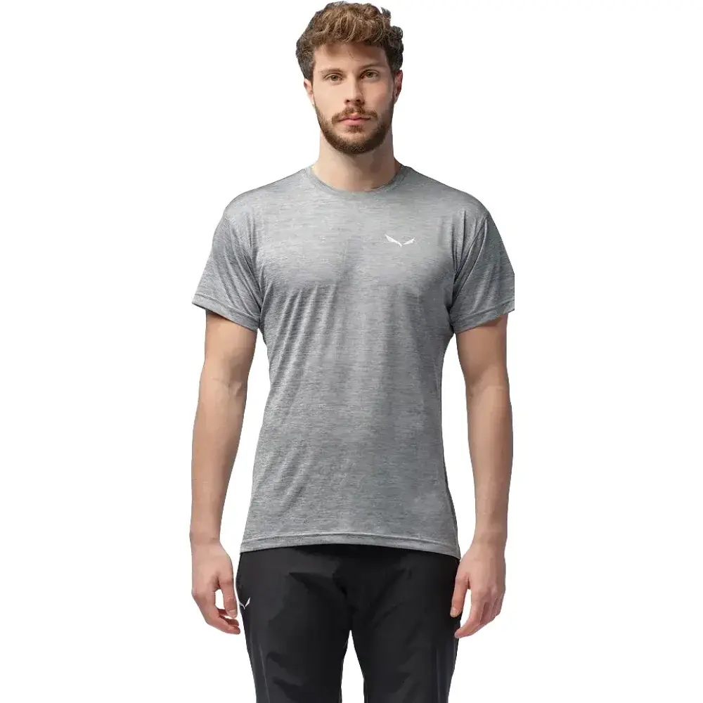 Футболка Salewa Puez Melange Dry T-Shirt Men 46/S Grey - фото 5