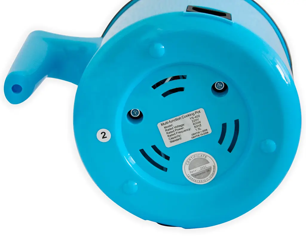 Електрична каструля Cooking Pot YS-402, дорожня, з функцією чайника, 1.5 л, блакитна - фото 3