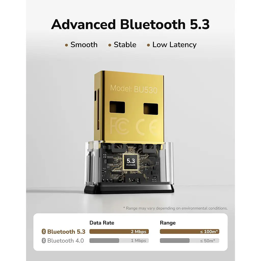 Bluetooth-адаптер Cudy BU530 Bluetooth 5.3 (BU530) - фото 7