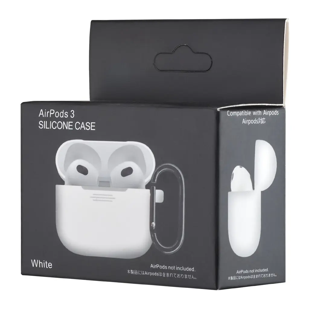 Чехол Silicone Case 1,2mm для AirPods 3 белый - фото 2