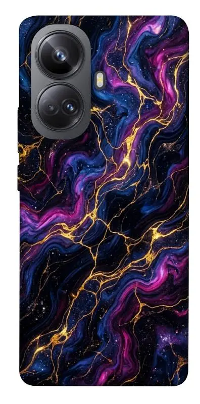 TPU чохол Demsky Purple space marble для Realme 10 Pro+