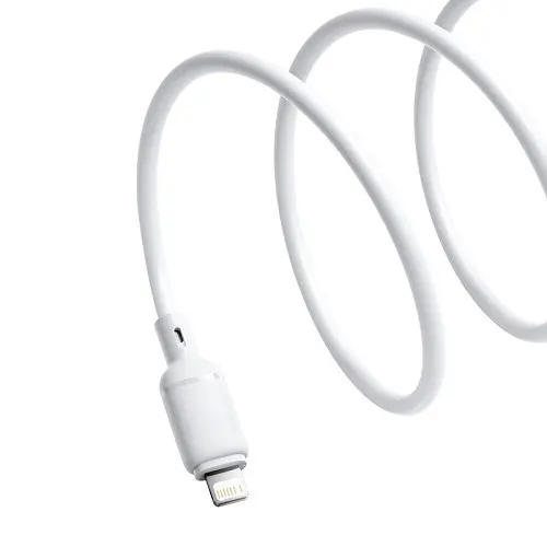 USB кабель Baseus Silky Series USB to Lightning 2.4A 1m білий P10377702213-00 - фото 2
