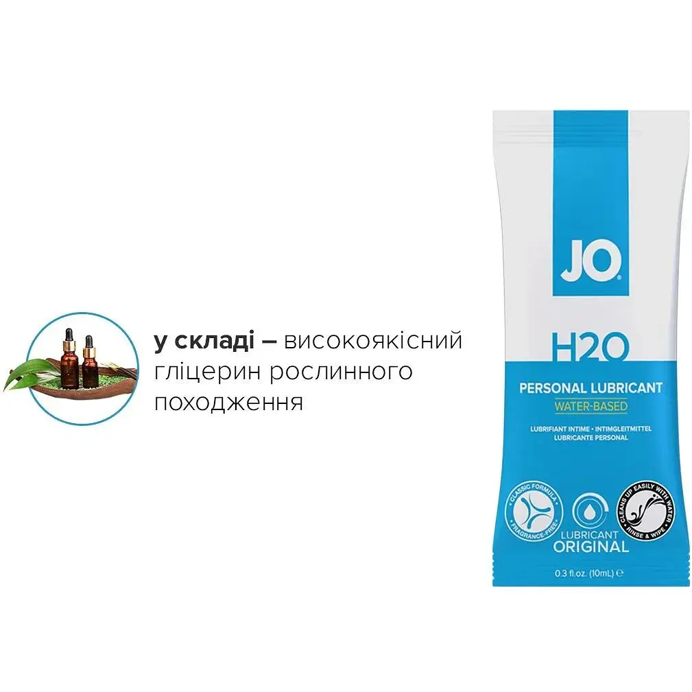 Набір лубрикантів Foil Display Box - JO H2O Lubricant - Original - 12 x 10ml - фото 5