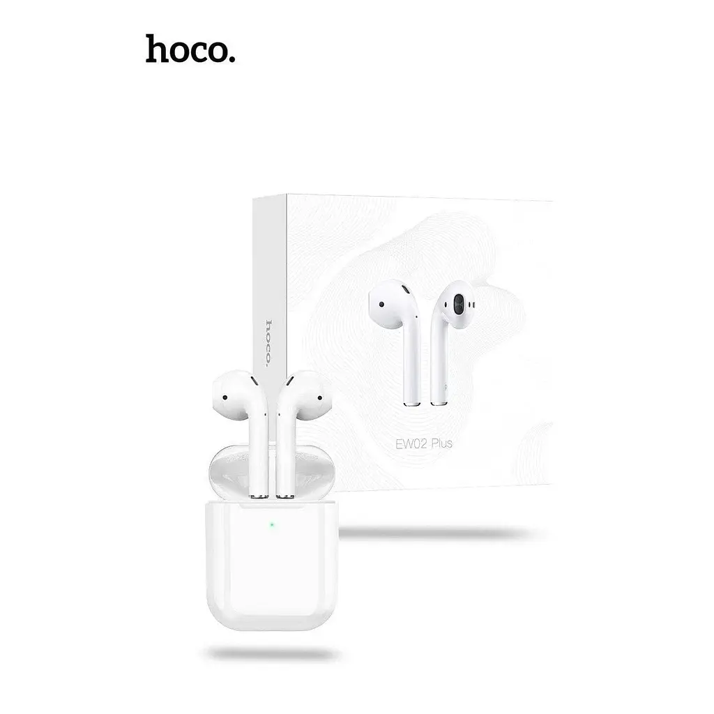 Беспроводные наушники Hoco EW02 Plus TWS Bluetooth 5.1, с микрофоном, вкладыши, с кейсом, белые - фото 2
