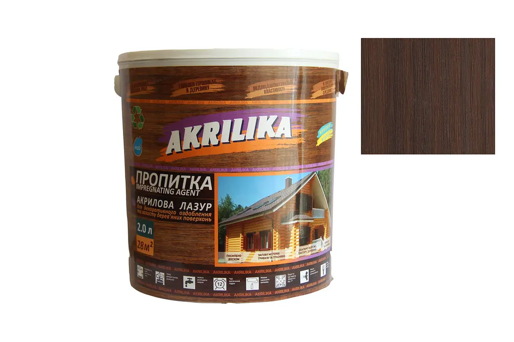 Акрилове просочення для дерева Impregnant Agent Akrilika тик 2 л - фото 2