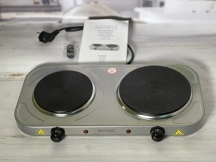 Плита двоконфоркова електрична кухонна Royalty Line DKP-2500.15 настільна переносна електроплита - фото 2