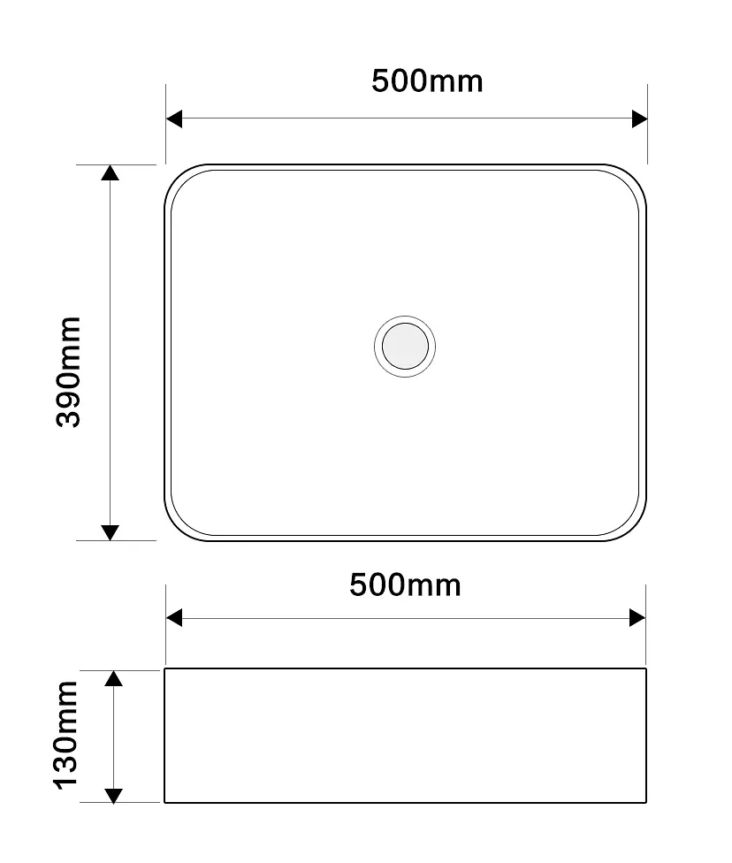Умивальник накладний Mixxus Premium Diverse-0110 500x390x130 мм MP6516, Білий - фото 3