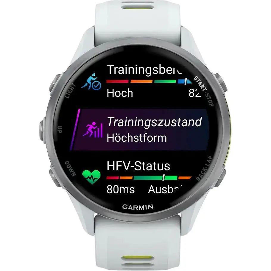 Смарт-годинник Garmin Forerunner 970 Titanium with Whitestone Case and Whitestone/Translucent Amp Yellow Band (010-02969-11) [142390] - фото 6