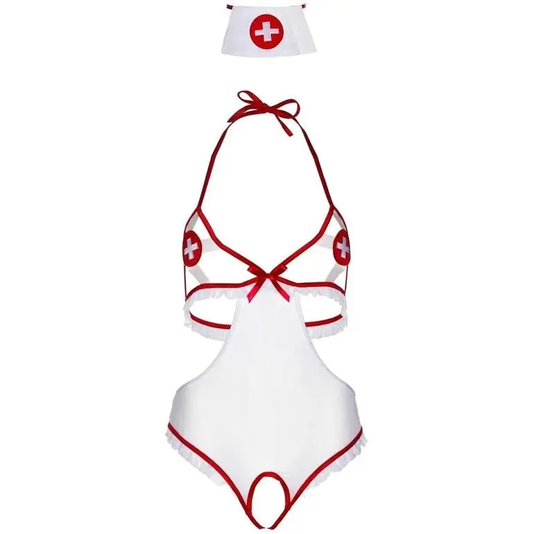Эротический костюм Leg Avenue Roleplay Naughty Nurse White/Red One size - фото 3