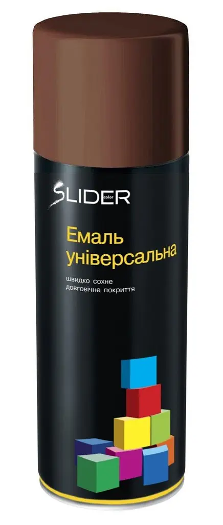 Фарба аерозольна емаль SLIDER RAL 8011 Орехово-коричневий 400мл