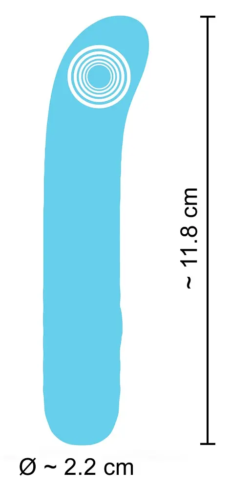 Вібратор Cuties Mini 11.8 см блакитний - фото 9
