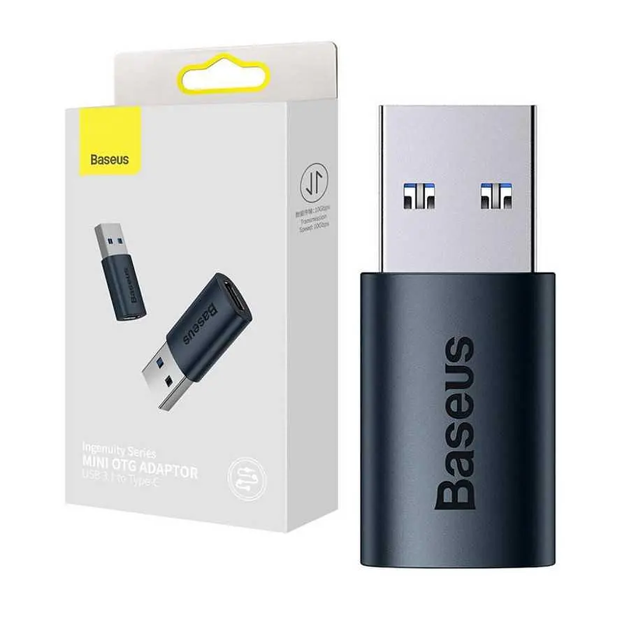 Перехідник Baseus Ingenuity Series Mini OTG Type-C to USB 3.1 синій - фото 8