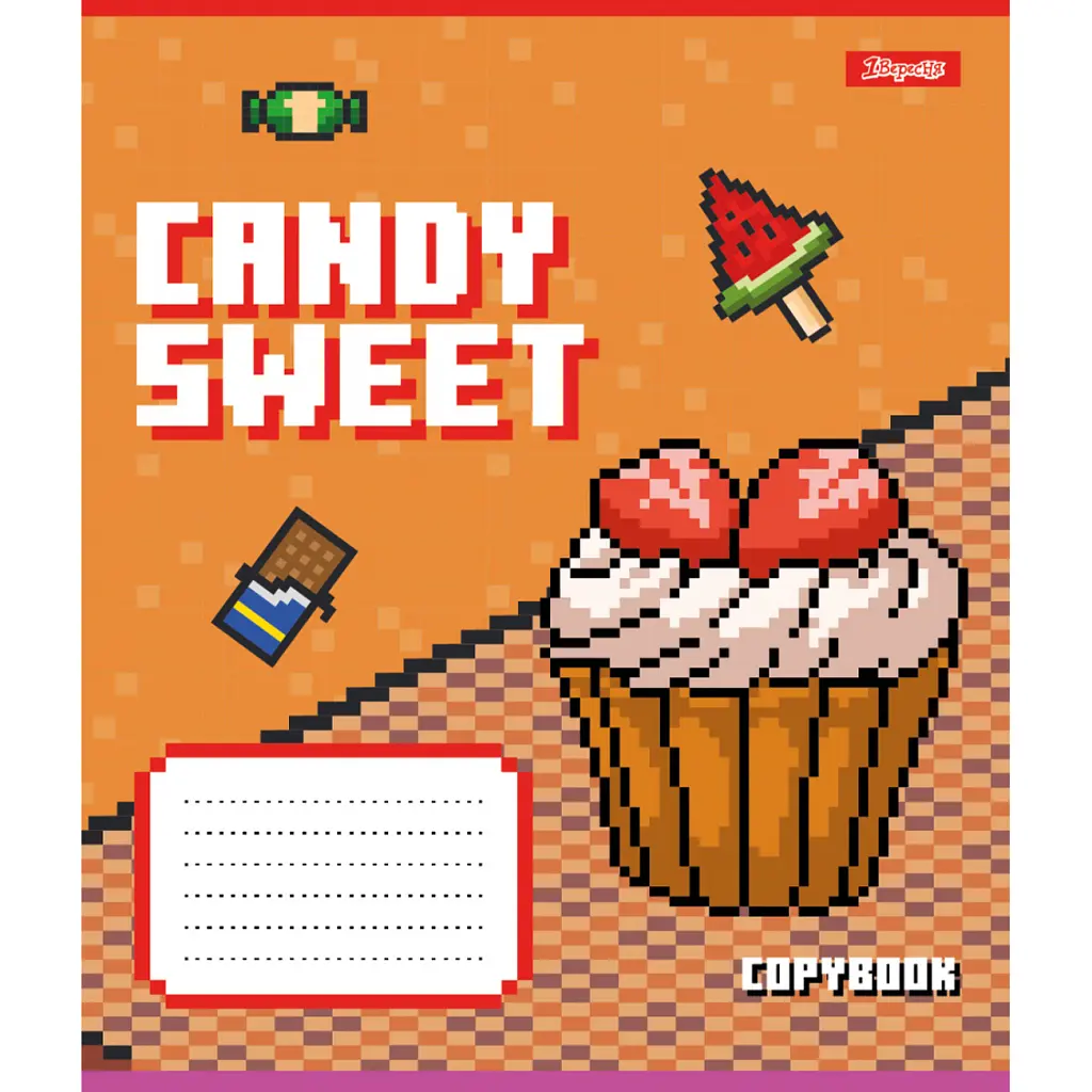 Зошит 1 вересня Candy sweet А5 12 аркушів лінія (767217), в асортименті - фото 3