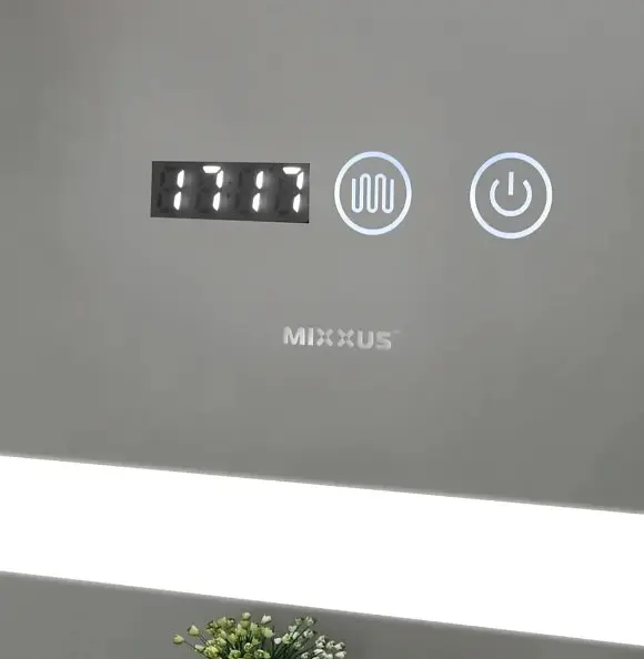 Дзеркало Mixxus Light MR01-90x70 (годинник, LED-підсвічування, антизапотівання) (MI5999) - фото 8