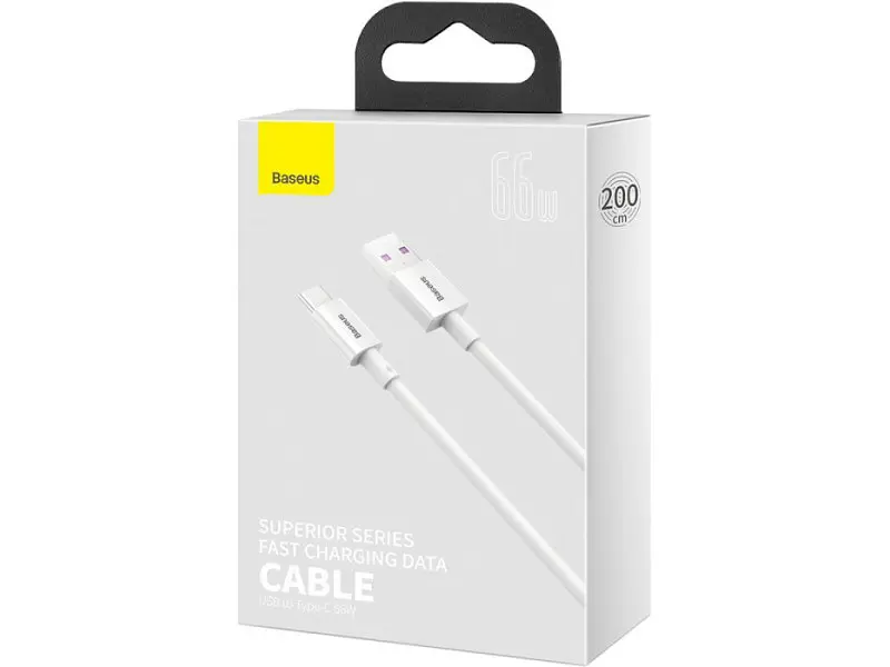 Кабель BASEUS Superior Series Fast Charging Type-C 2m White (CATYS-A02) - фото 2