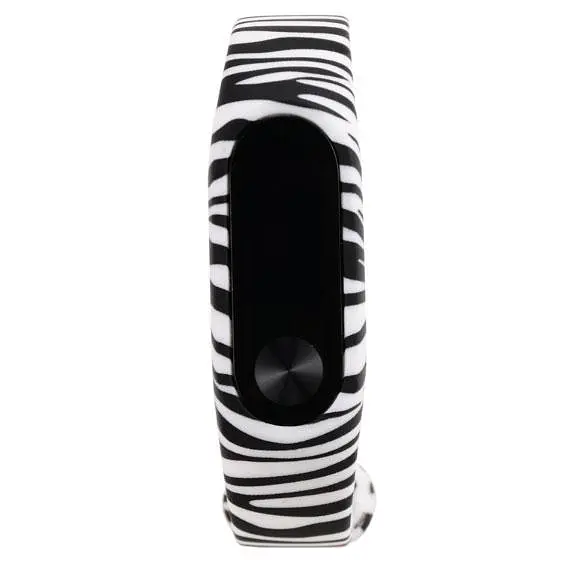 Силиконовый ремешок Primo для фитнес-браслета Xiaomi Mi Band 2 Zebra - фото 3