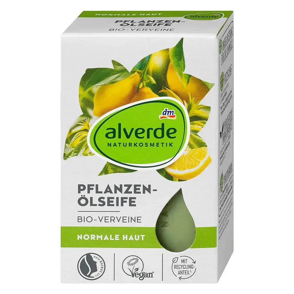 Тверде мило Alverde Naturkosmetik з рослинною олією та органічною вербеною 100 г
