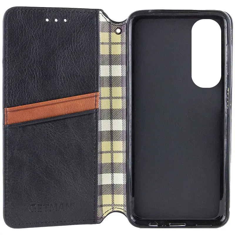 Шкіряний чохол-книжка GETMAN Cubic (PU) для Oppo A60 4G Чорний - фото 4