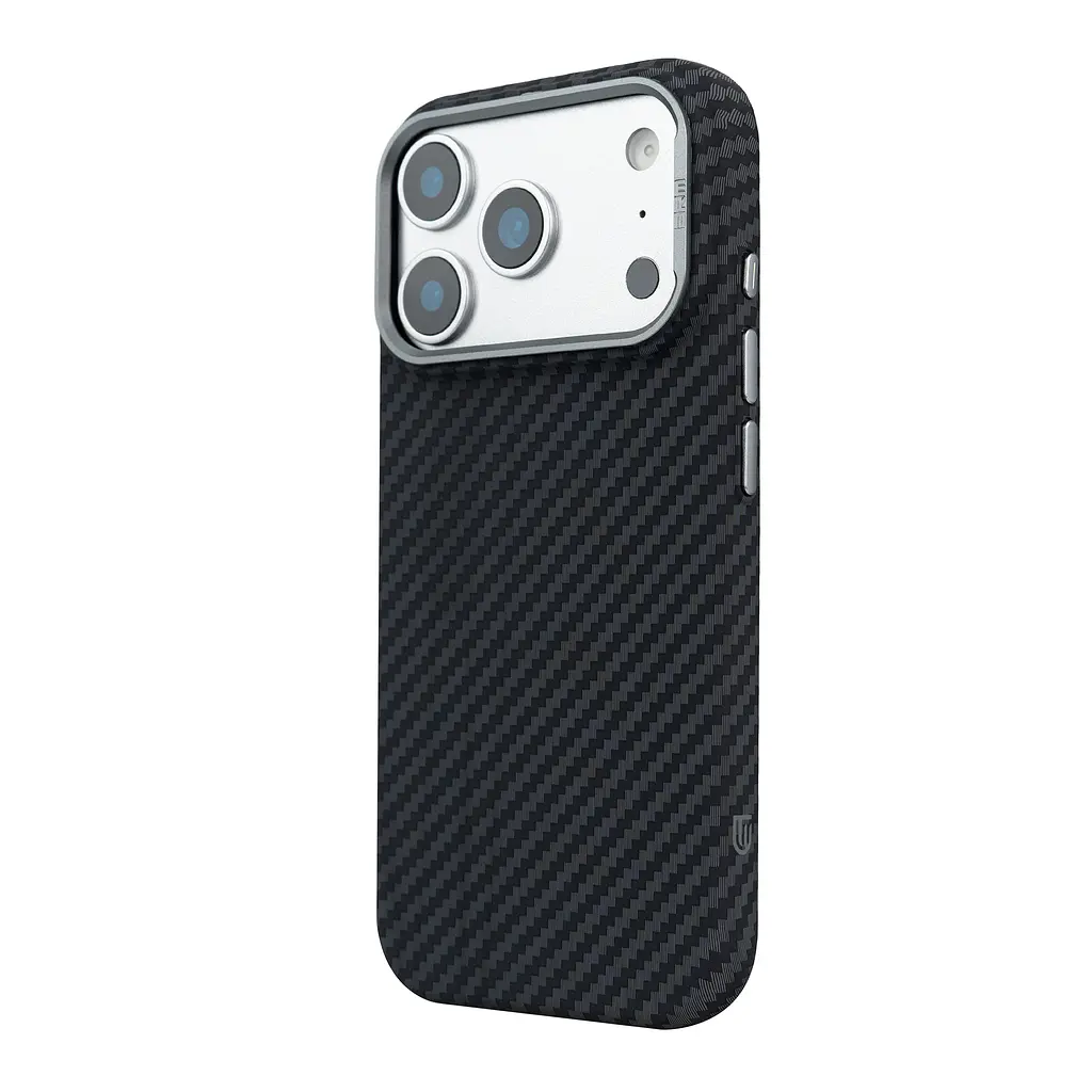 Карбоновый чехол для Apple iPhone 17 Pro Max, LikeCarbon2 MagCase, черный, тонкий защитный чехол-панель из поликарбоната с магнитами N52, MagSafe, противоударный, совместим с беспроводной зарядкой, приподнятые края для защиты камеры, ArmorStandart (ARM86259) - фото 5