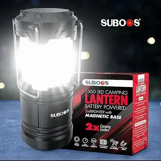 Фонари для кемпинга SUBOOS LED 2 шт яркие с магнитным основанием и сложным крюком черные - фото 6