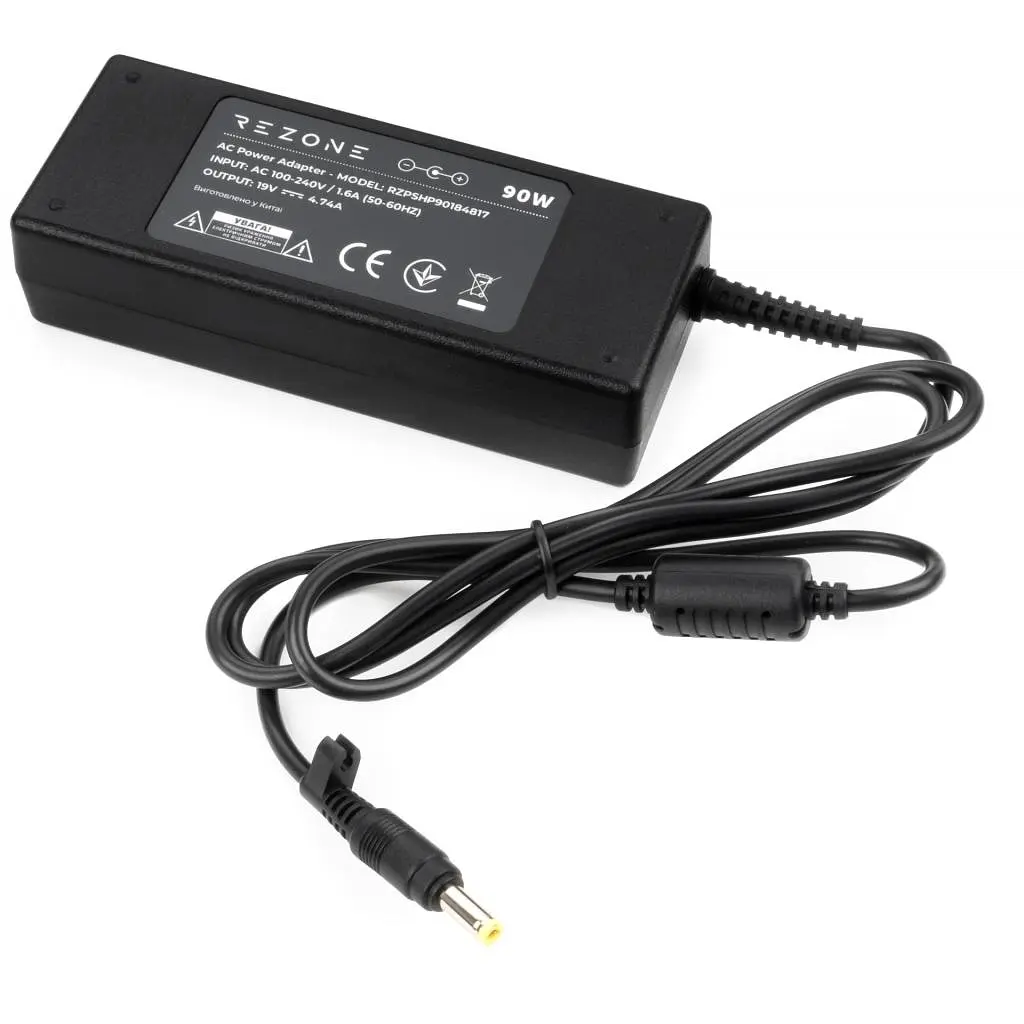 Блок живлення до ноутбуку Rezone HP 90W 18.5V 4.74A 4.8x1.7 (RZPSHP90184817) - фото 2
