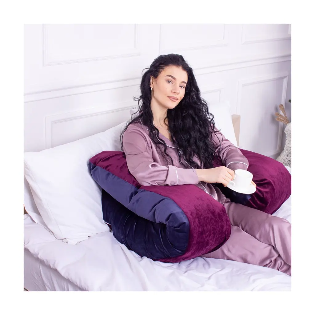Подушка MirSon для вагітних і відпочинку Velvet Line №8023 U-подібна Primula (2200006178552) - фото 6