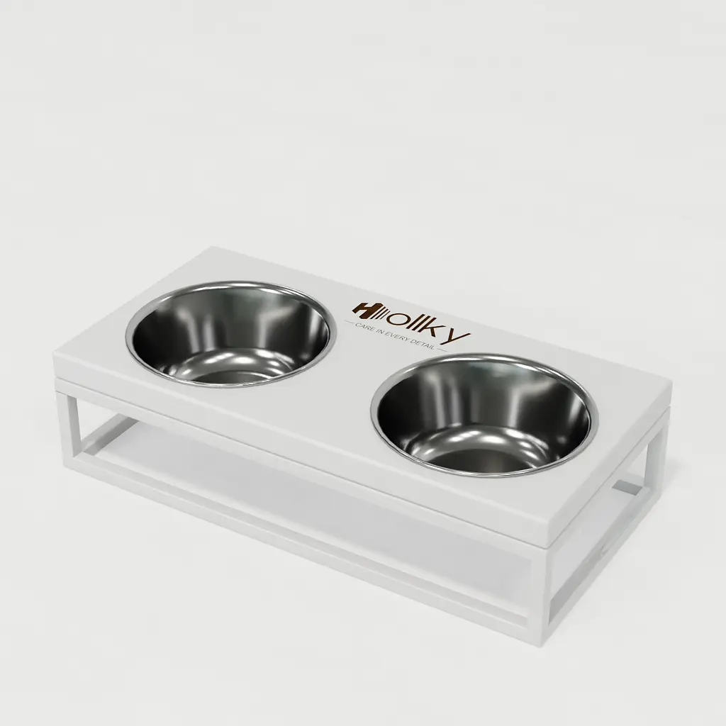 Hollky Base S — миски на подставке для маленьких собак и кошек (2 × 0,45 л) - фото 6