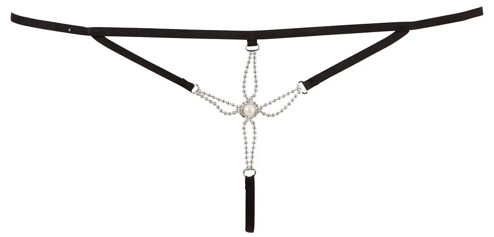 Сексуальные стринги Cottelli Collection String Seestern M/L черный - фото 5