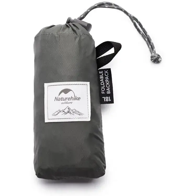 Рюкзак Naturehike Ultralight NH17A012-B компактный сверхлегкий 18 л серый - фото 4