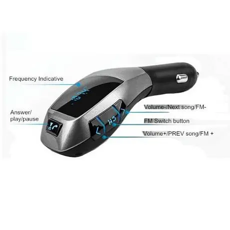Автомобільний FM Модулятор трансмітер для авто з Bluetooth MP3 AUX передавач UKC X5 - фото 5