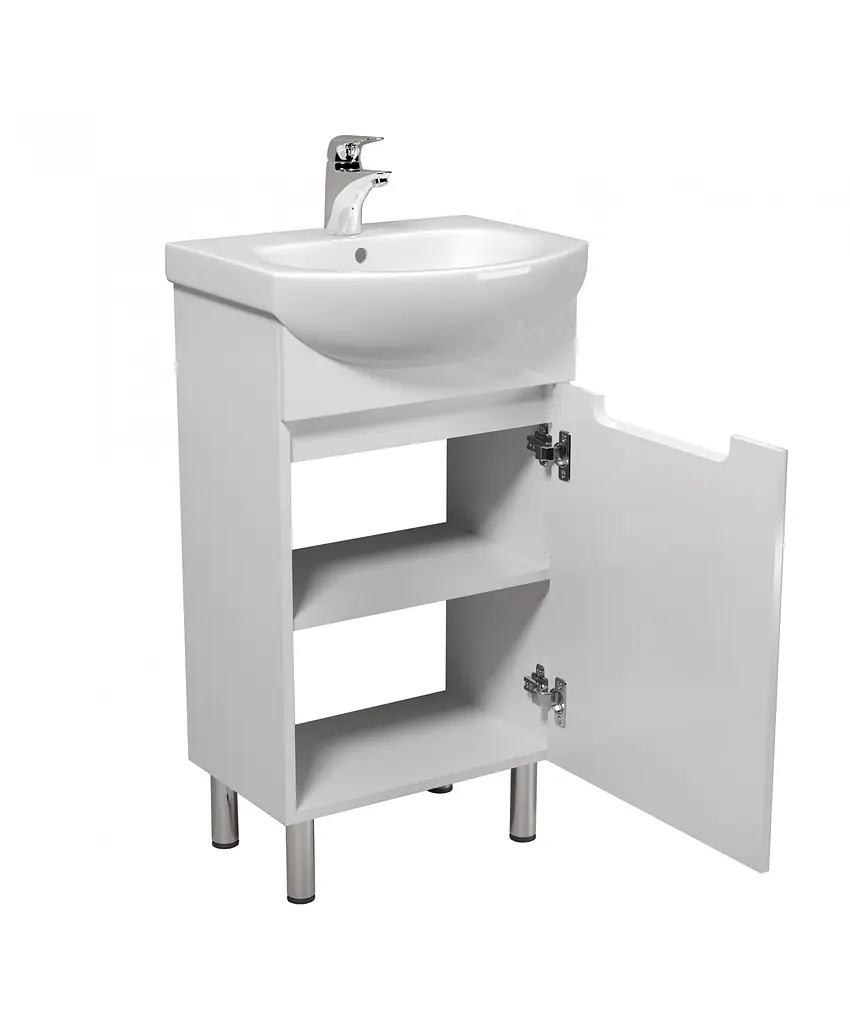 Тумба Мойдодир Tetris White 50 з умивальником Runa 50 Білий - фото 4
