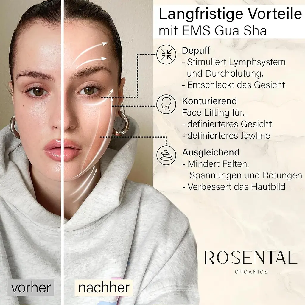 Масажер для обличчя Rosental Organics EMS Gua Sha синє, зелене та червоне світло LED - фото 3
