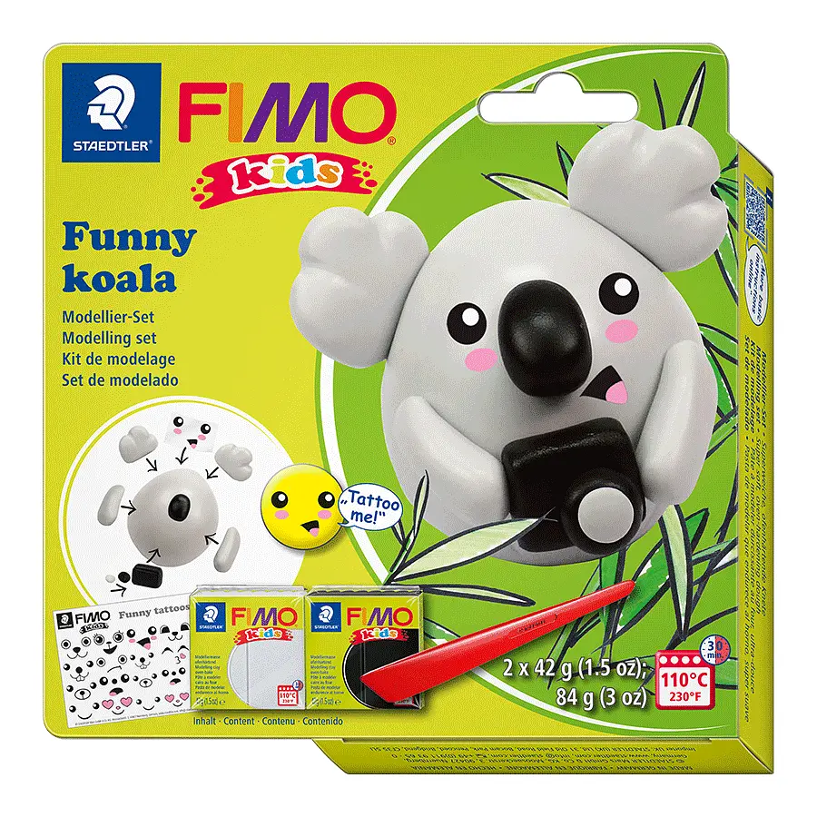Набір пластики Fimo Kids «Коала» 2 кол. х 42 г Fimo (4007817078716)