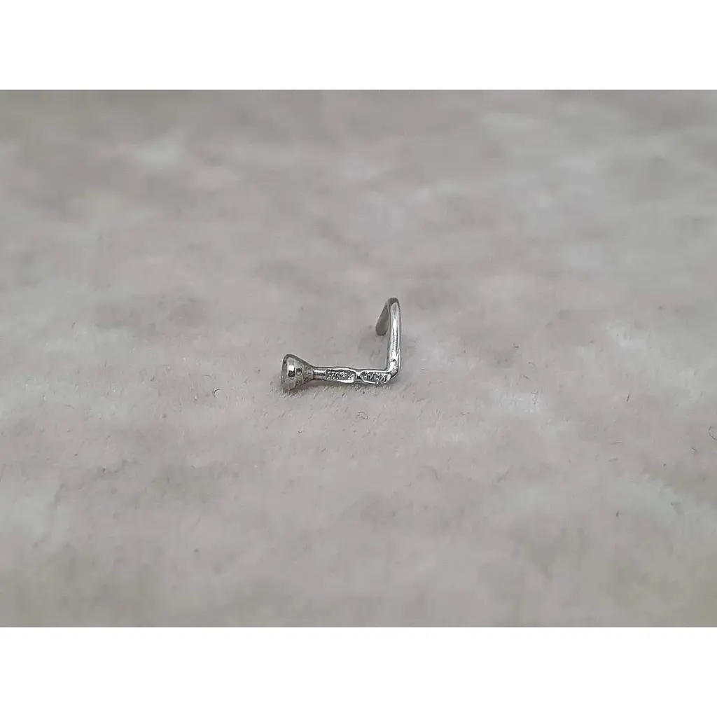 Серебряная серьга-пирсинг Астор в нос с фианитом. 818-2524Р - фото 2