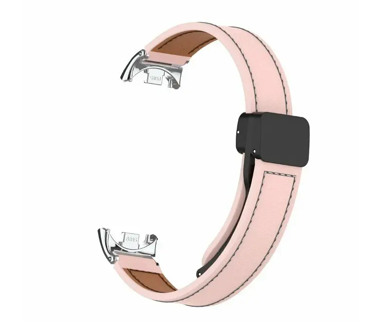 Кожаный ремешок для XiaomiBand 8 Розовый - фото 2