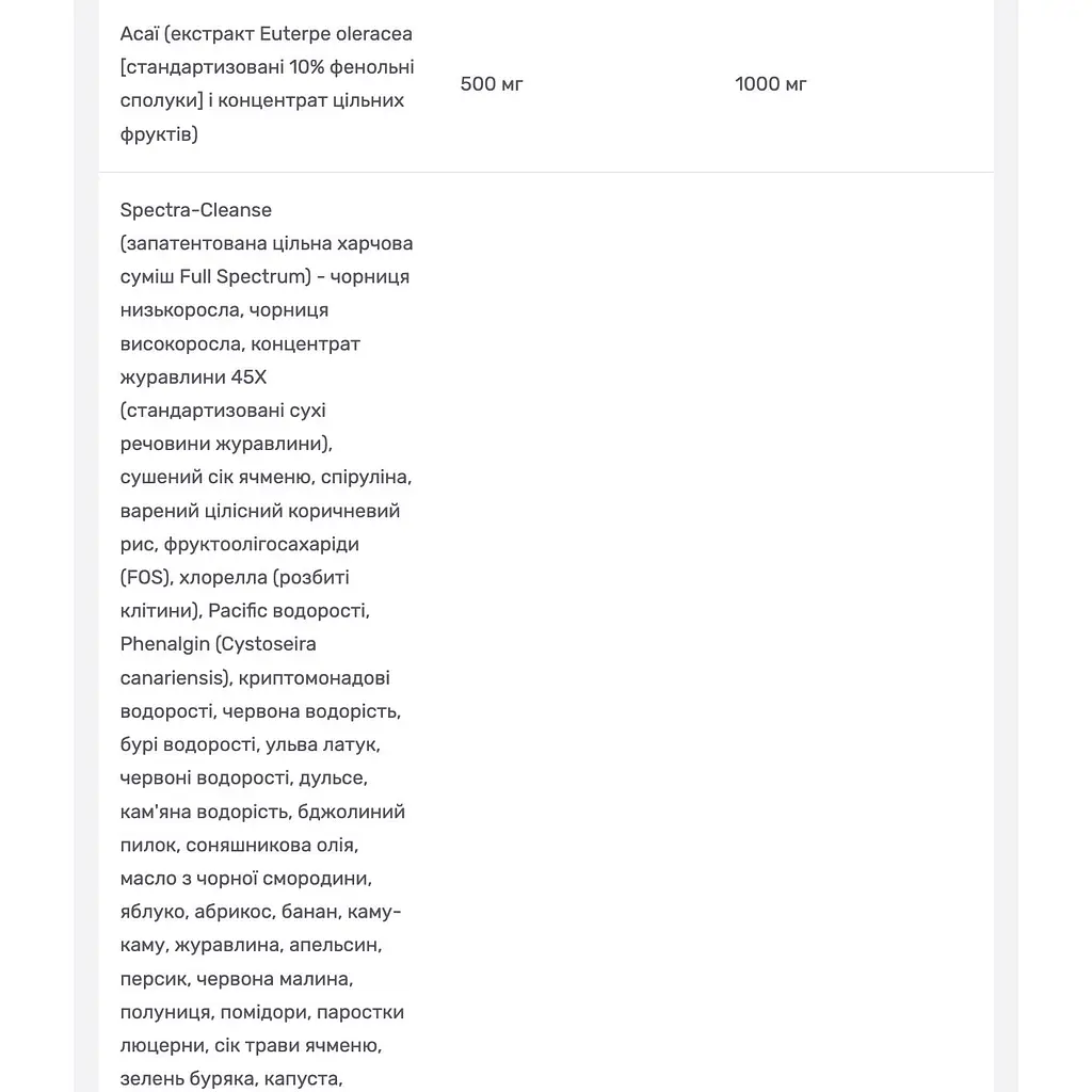 Oчищення організму NaturesPlus з ягодами асаї та екзотичними суперфруктами 168 рослинних капсул - фото 6